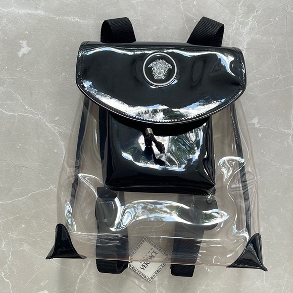 Versace Other - RARE VINTAGE 1990’s Young Versace Transparent Backpack